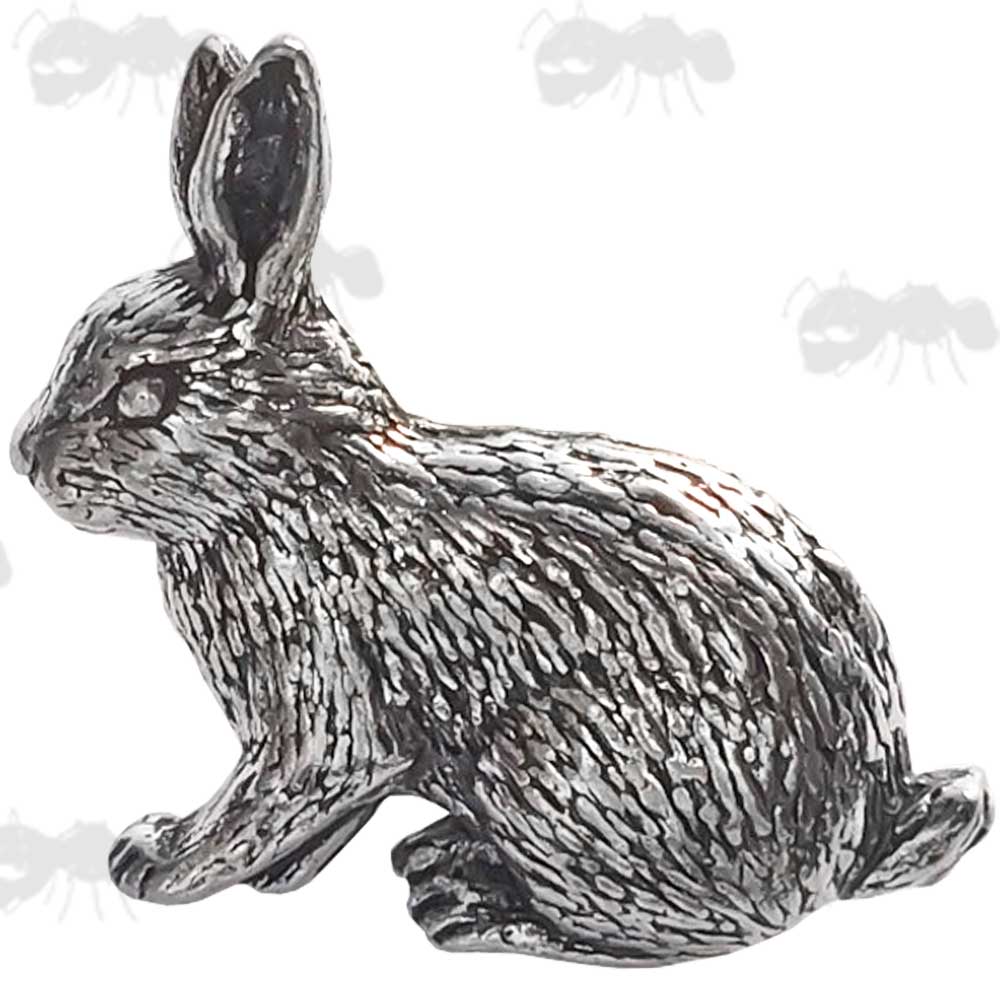 Rabbit Pewter Pin Badge