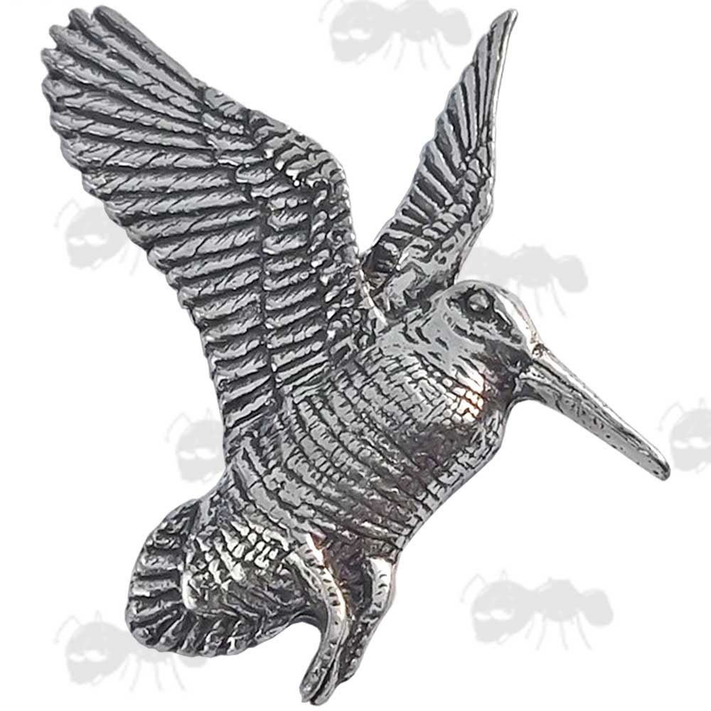 Rising Woodcock Pewter Pin Badge