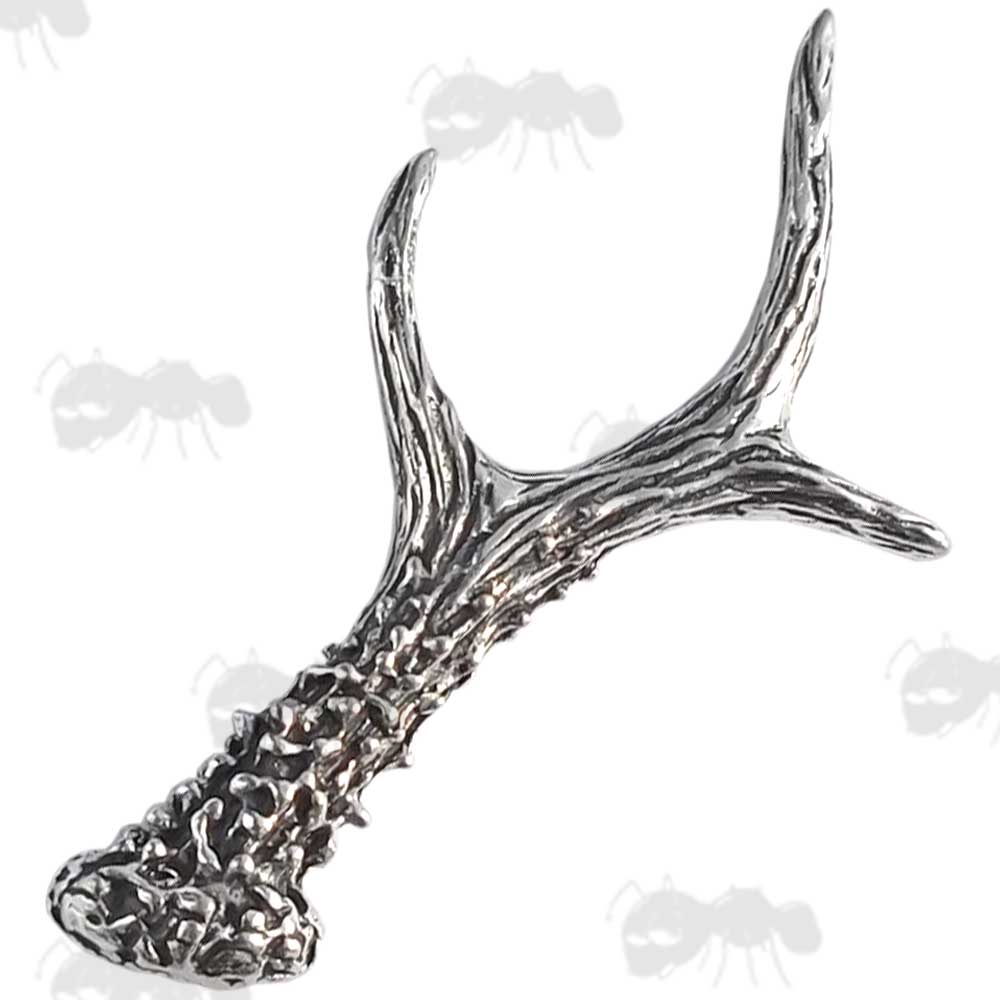 Roe Antler Pewter Pin Badge