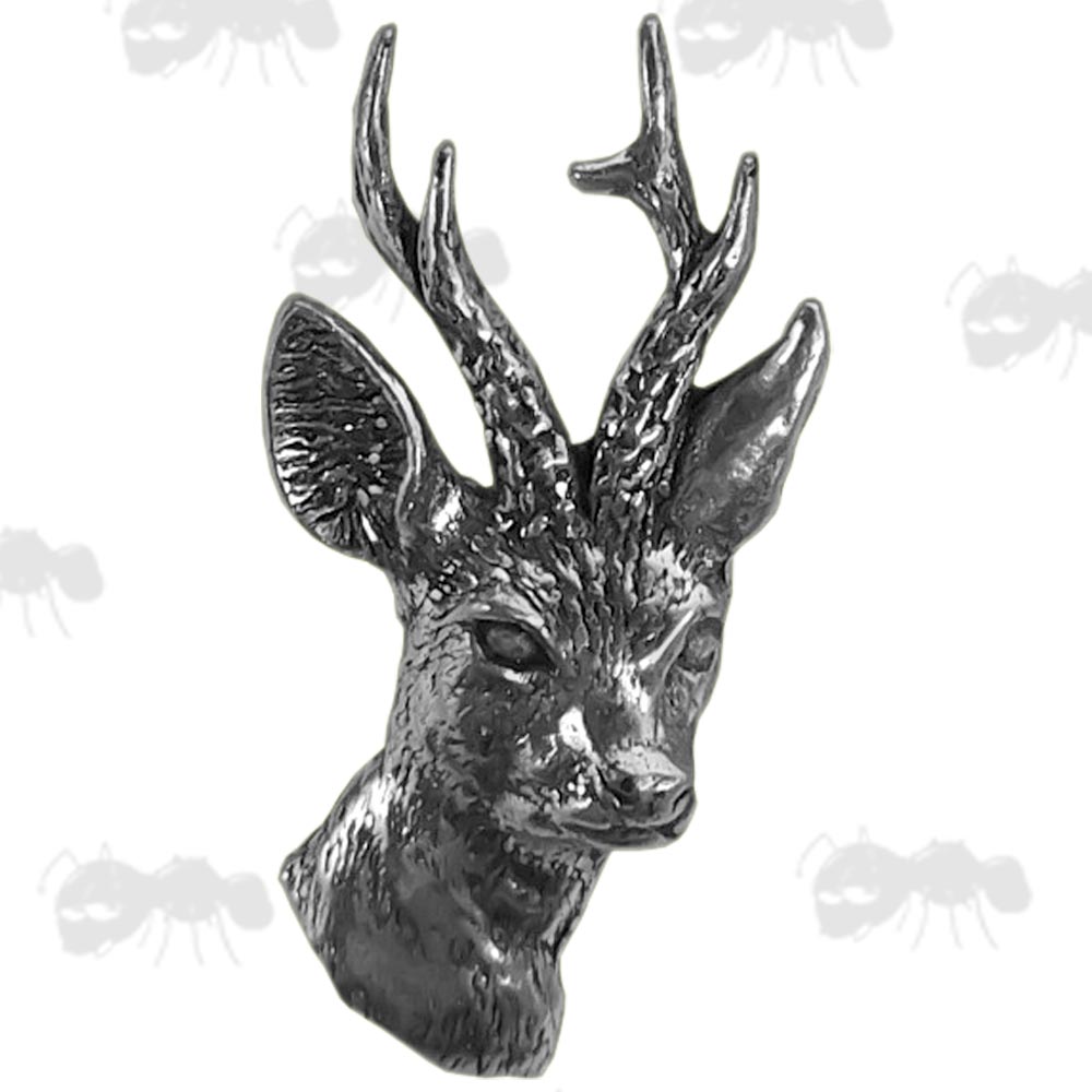 Roe Deer Head Pewter Pin Badge