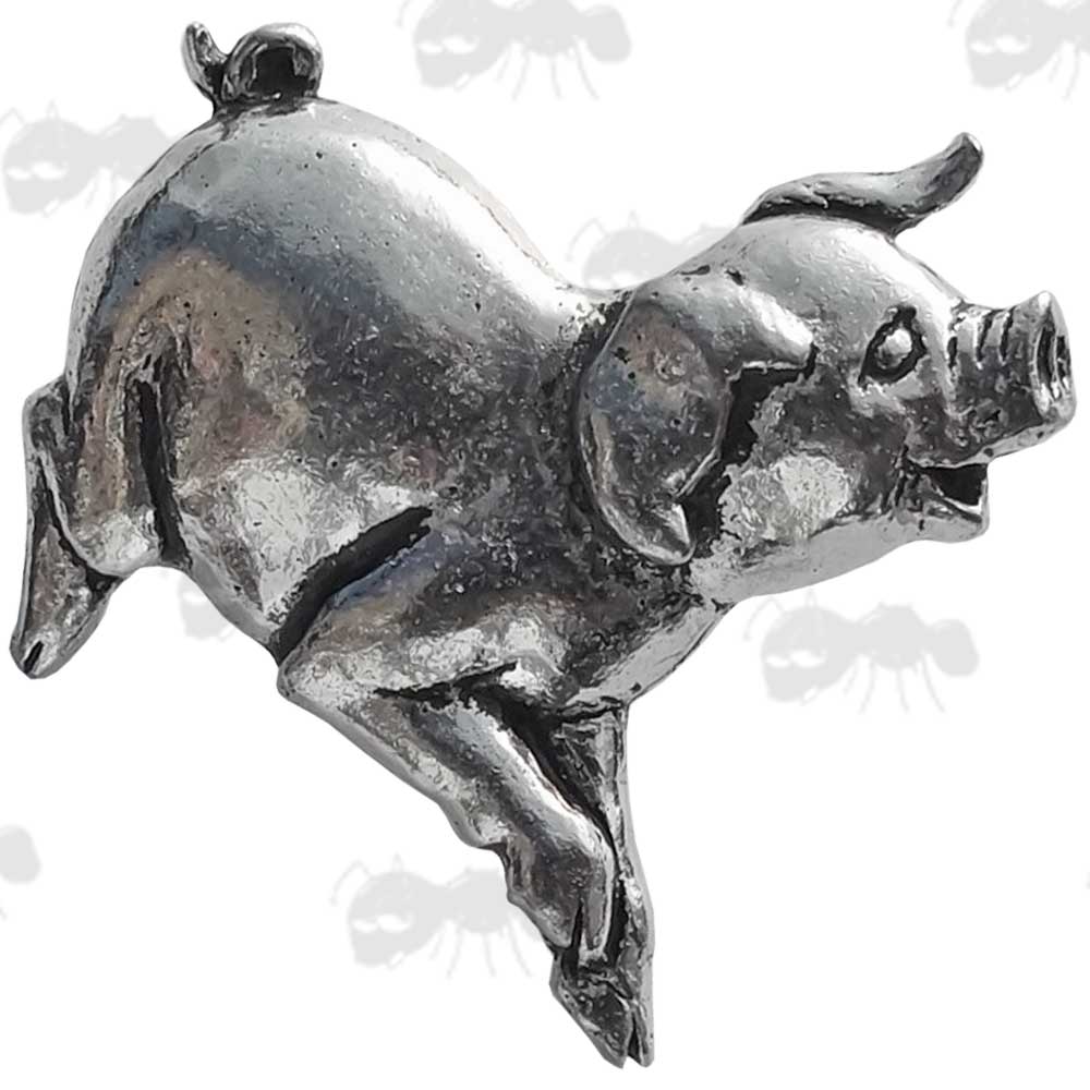 Running Pig Pewter Badge