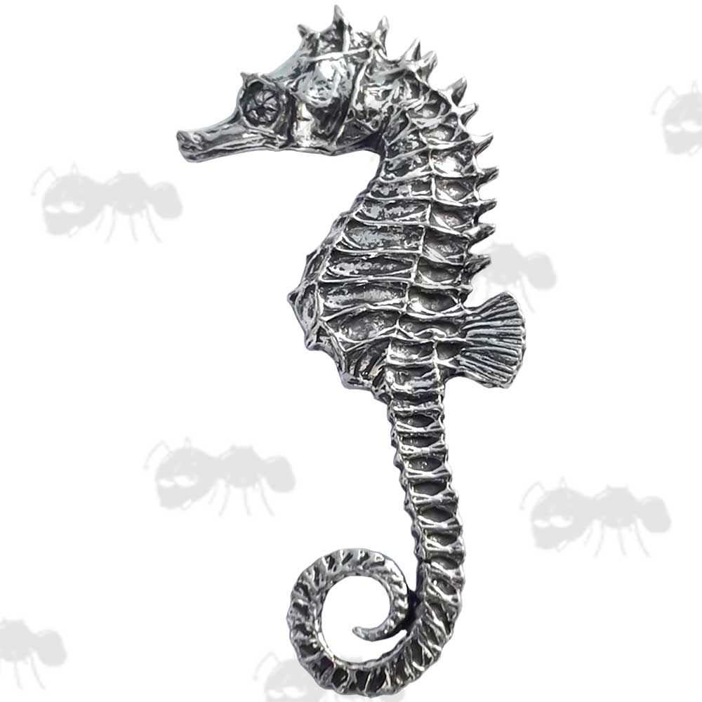 Seahorse Pewter Pin Badge