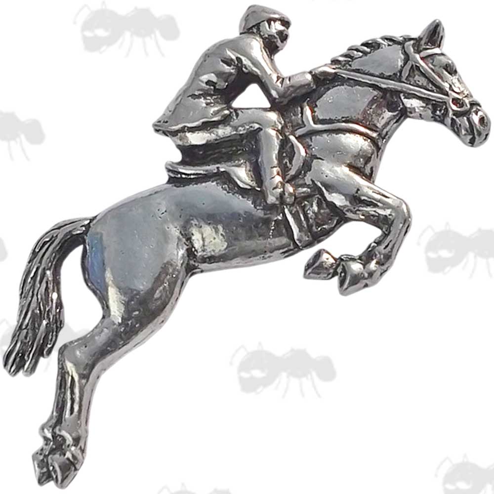Showjumper Pewter Pin Badge