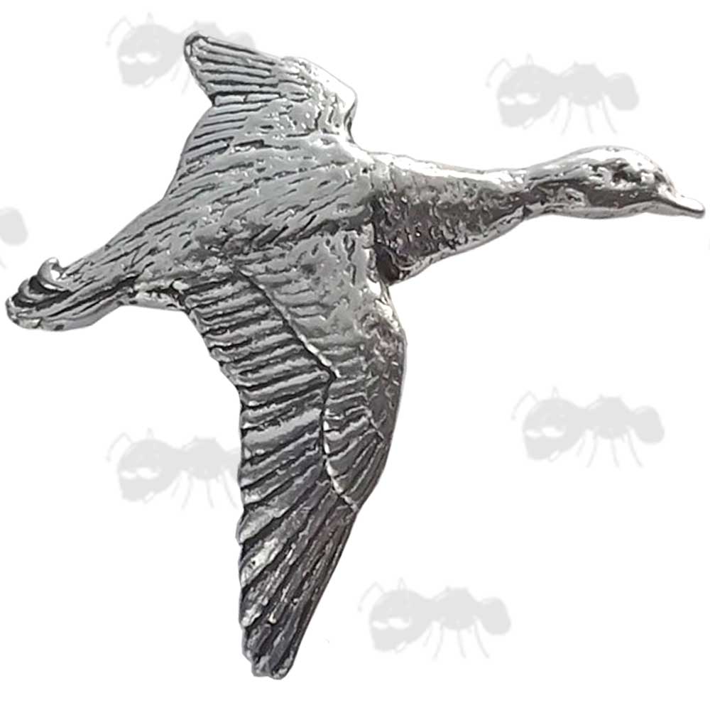 Single Mallard Pewter Pin Badge