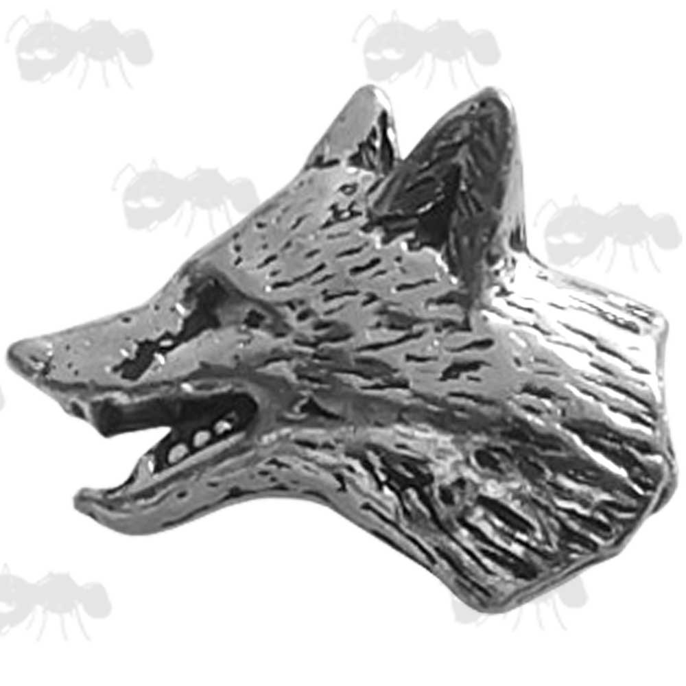 Small Fox Head Pewter Pin Badge