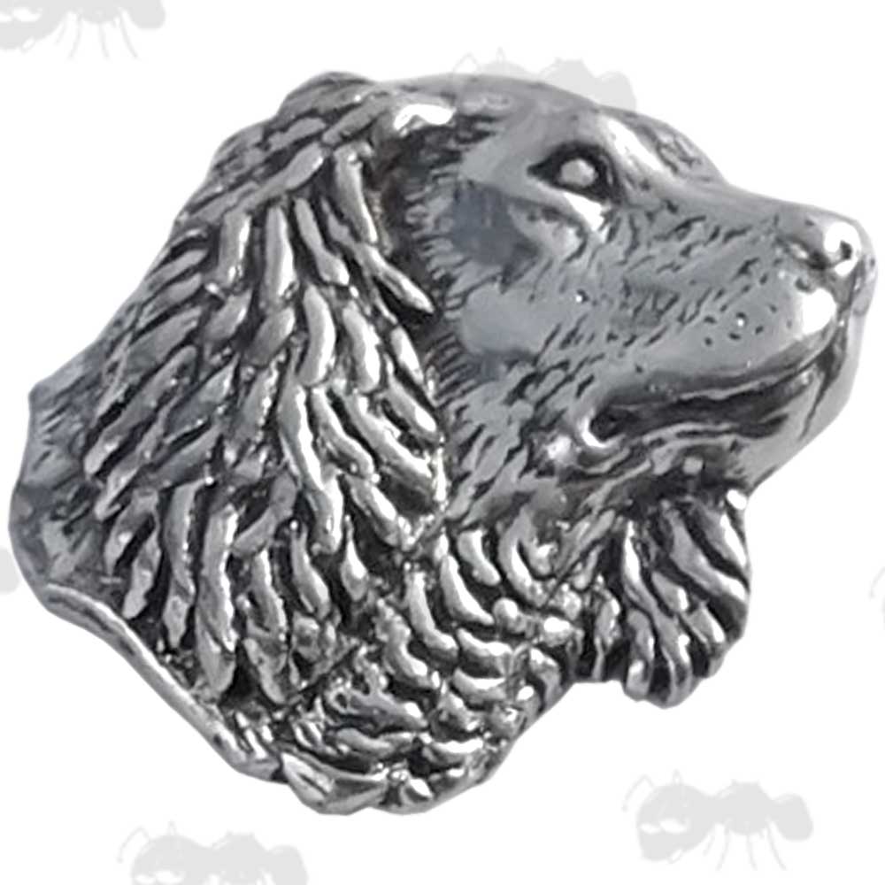 Small Spaniels Head Pewter Pin Badge