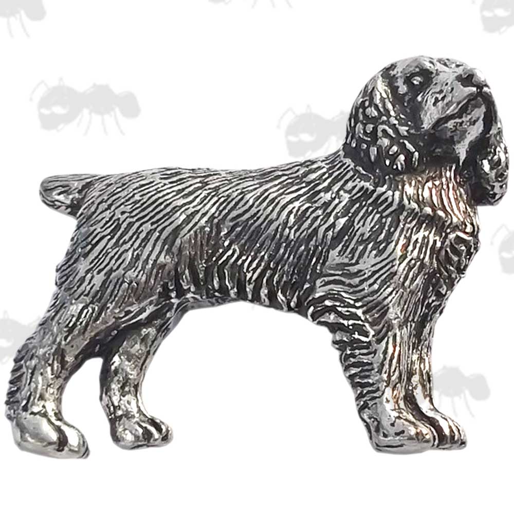 Spaniel Pewter Pin Badge