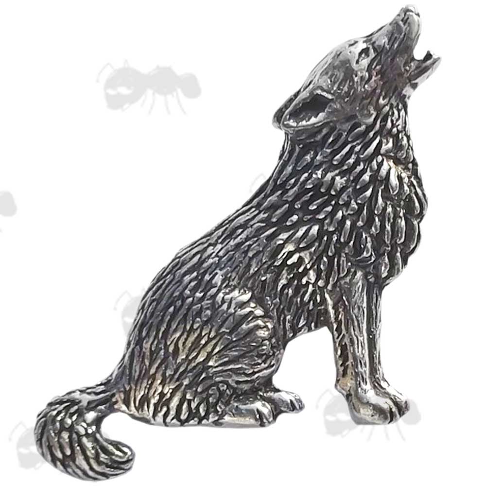 Wolf Pewter Pin Badge