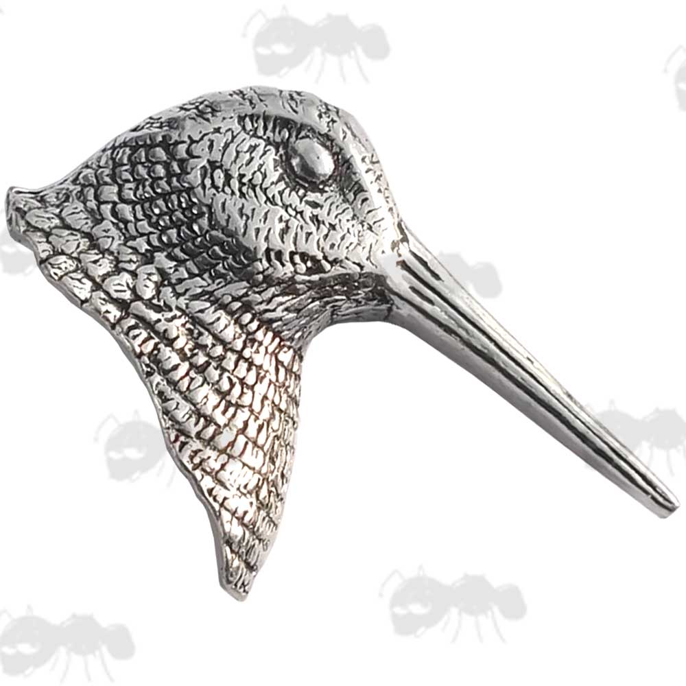 Woodcocks Head Pewter Pin Badge