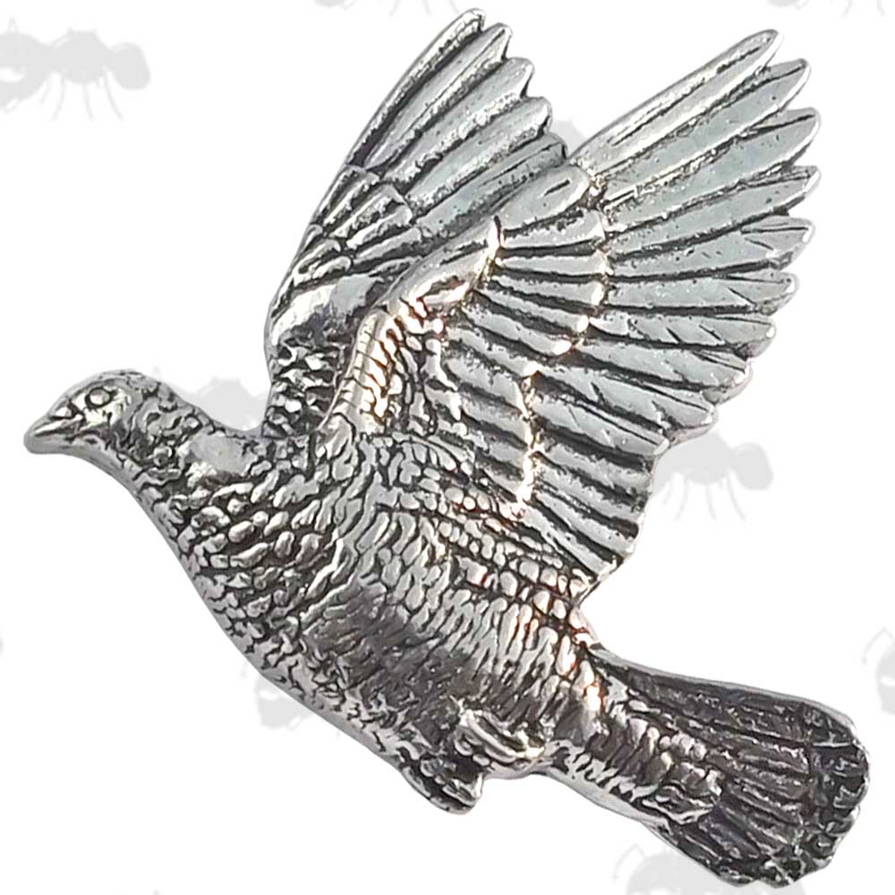Woodpigeon Pewter Pin Badge