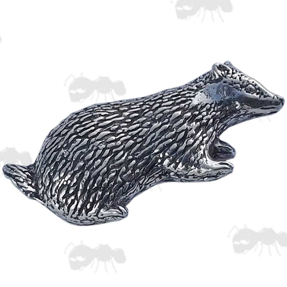 BADGER Pewter Pin Badge