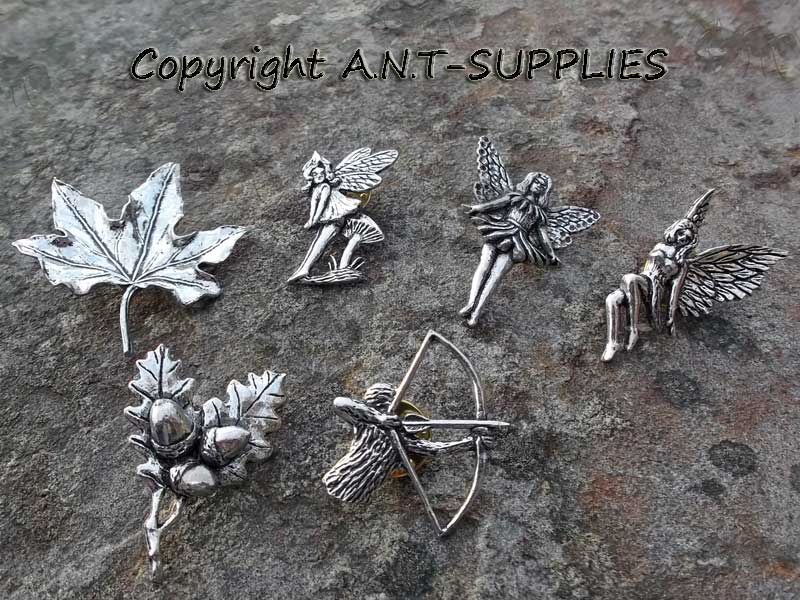 Range of Woodland Themed Pewter Pin Badges