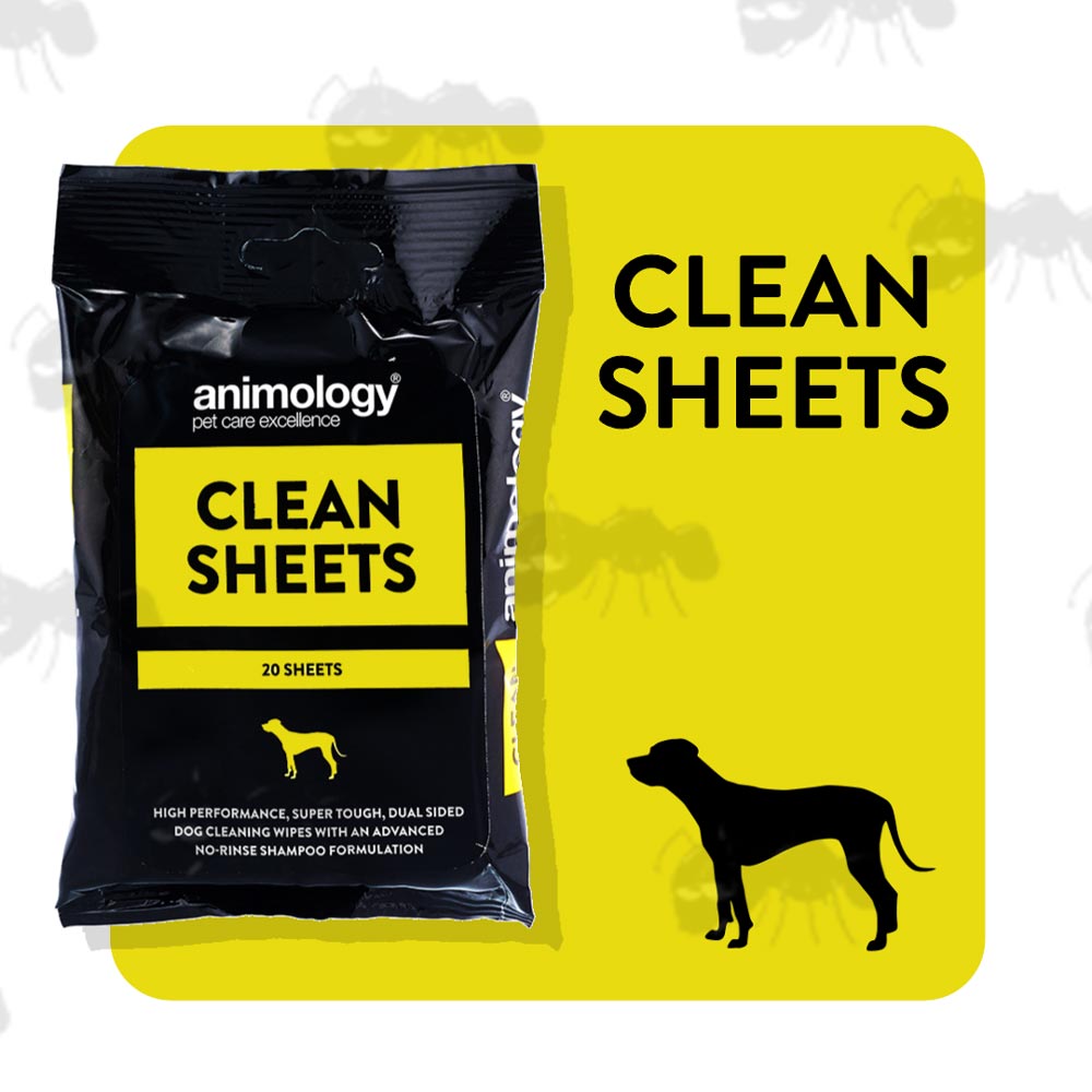 Pack Of 20 Animology Dog Cleaning Sheets