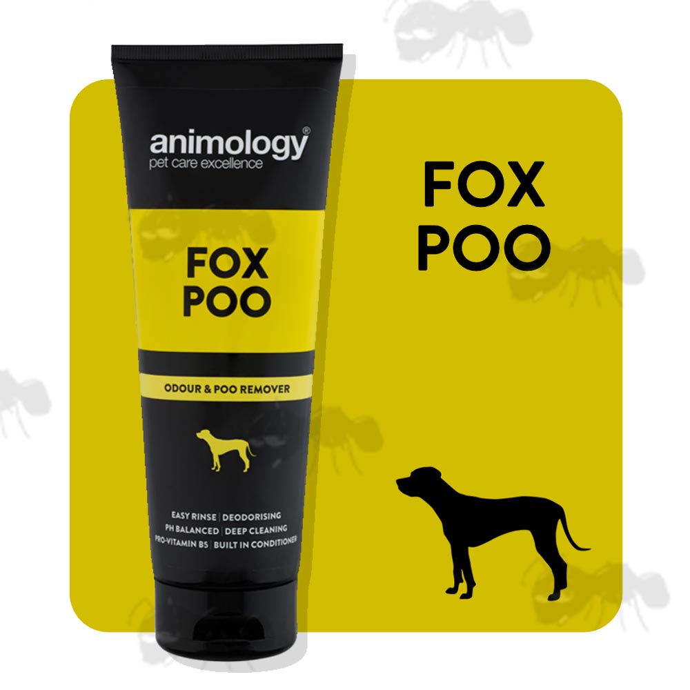 250ml Tube Of Animology Dog Cleaning Fox Poo Shampoo