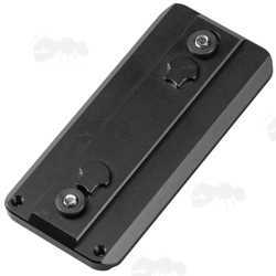 80mm Long Black Anodised Aluminium ARCA Swiss Tripod Mounting Plate for Keymod Rifle Handguard