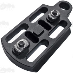 Black Anodised Aluminium ARCA Swiss Tripod Mounting Plate for M-Lok Rifle Handguard