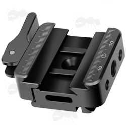 Black Anodised Aluminium ARCA-Swiss Tripod Multi Mount Base Plate Adapter with Quick-Release Lever