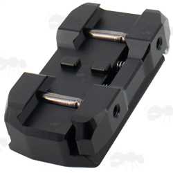 76mm Long Black Anodised Aluminium ARCA-Swiss Tripod Mounting Plate for Rifles with Picatinny Rail Forends