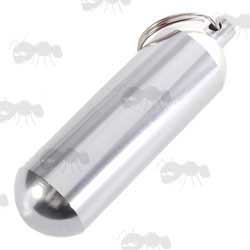 Large Silver Keychain Waterproof Capsule