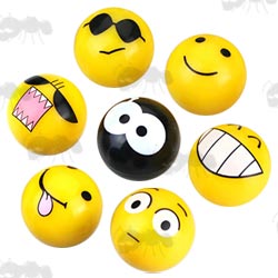 Set of Emoji Face Tyre Valve Dust Covers