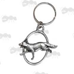 English Made Pewter Fox Key Ring