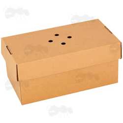 Assembled Brown Cardboard Premium Burger Meal Box with Integral Lid
