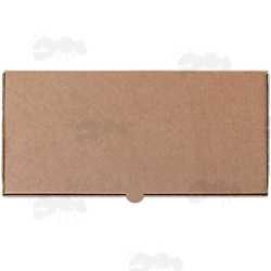 Assembled Brown Cardboard Fish and Chips Box with Integral Lid