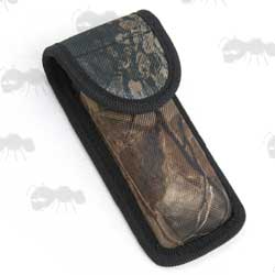 Dark Woodland Camo Fixed Shaped Folding Knife Pouch