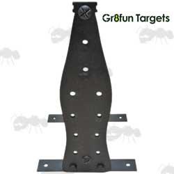 Gr8fun Black Metal Bottle Shaped Airgun Target With Holes For 10 Blank Cartridges
