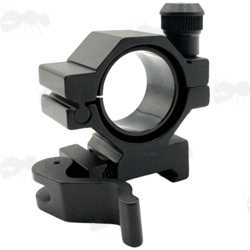 Quick-Release Lever Weaver / Picatinny Gun Rail Mount with Rotating 25mm Tube Ring for Adjusting the Elevation and Windage