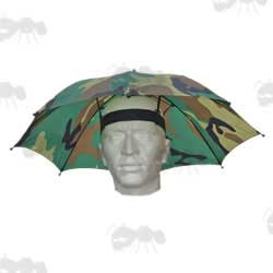 Display Head with Camo Umbrella Hat