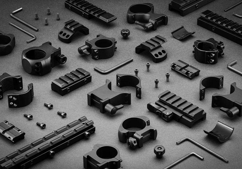 Advert for Hawke Optics Showing a Selection of Mounts, Rings and Rails