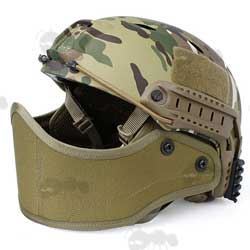 Coyote Tan Helmet Fitting Lower Face Guard