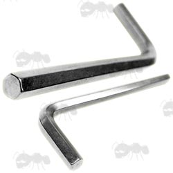 Two Nickel Coated Steel Hex Keys