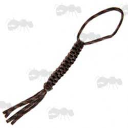 Brown Camo Square Weave Paracord Knife Lanyard