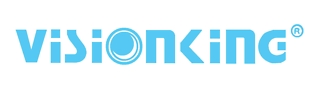 Visionking Company Logo in Sky Blue Text