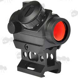 AnTac Micro Red Dot Sight with Rubber Bikini Style Lens Covers, for High Riser Weaver / Picatinny Rail
