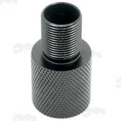 Black 1/2x20 TPI To 1/2x28 TPI Threaded Muzzle Adapter