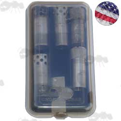 Closed View of The MTM CASE-GARD Model CT9 Choke Tube Clear Smokey Case With Chokes