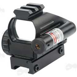 Reflex Multi-Reticle Red / Green Dot Reflex Sight for Weaver / Picatinny Rails, with Integrated Red Laser Unit