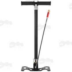 Black Hand-Powered Four-Stage Manual Stirrup Pump for PCP Airguns