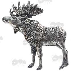 Standing Moose Pewter Badge