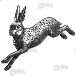 Leaping Hare Pewter Badge