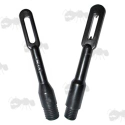 Two Black Plastic Shotgun Patch Puller Loops