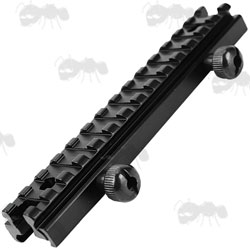 Long Fourteen Slot Length Deluxe Weaver Raiser Rail, Low Profile