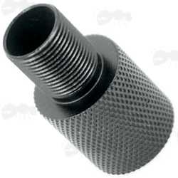 Black 1/2x28 UNEF Threaded Muzzle Extension