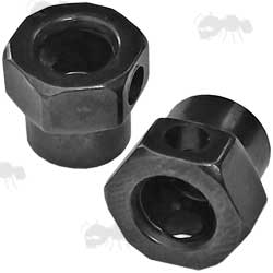 Pair of Six Black Finished M4 Thread Hex Thumb Nuts