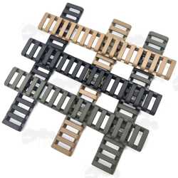 Black, Tan and Foliage Green Rubber Ladder Style Rail Covers