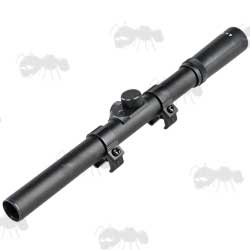 AnTac 4x15 Duplex Crosshair Rifle Scope with Dovetail Rail Mounts & Lens Caps