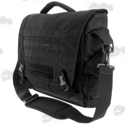1200D Black Polyester Ballistic Shooters Messenger Bag With 16 Litre Capacity
